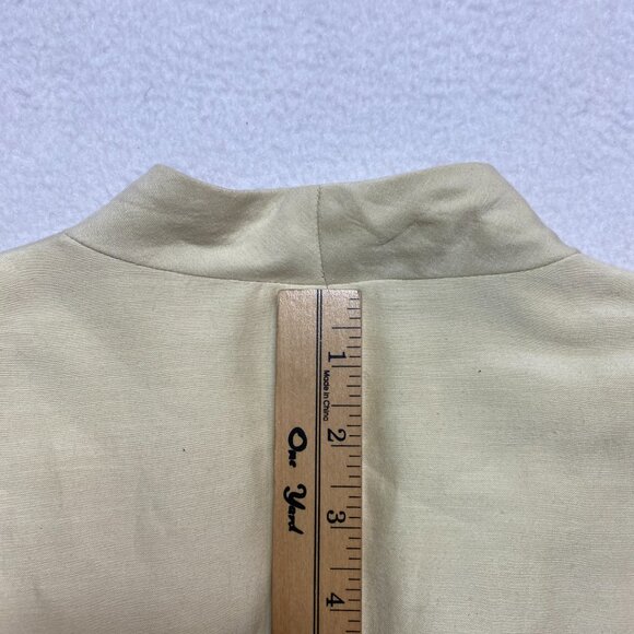 Austin Reed Embroidered Blazer Women's 14 Beige Floral Open Front Lined Jacket - Picture 13 of 13